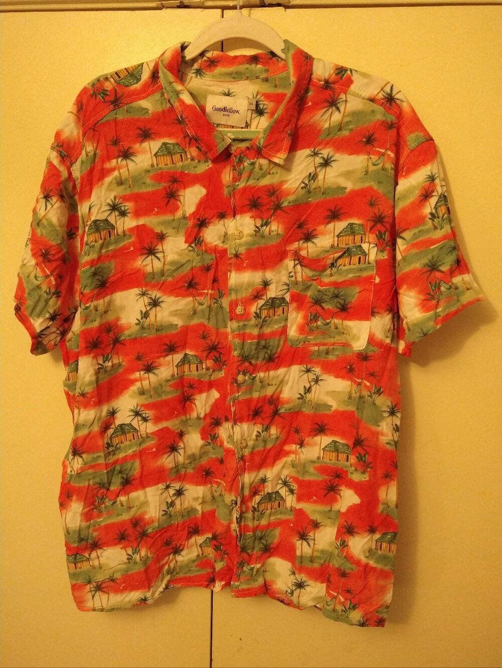 Goodfellow & Co Standard Short Sleeve Button Up Shirt Men's sz XXL. - Picture 3 of 6